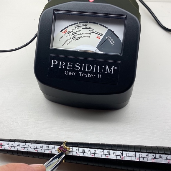 Antique Double Red Violet Spinel with Two Diamond Accents on 10K Gold Ring - Picture 12 of 14